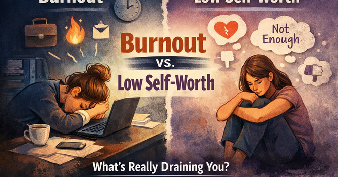 Burnout or Low Self-Worth? Understanding the Difference | Calgary Therapy